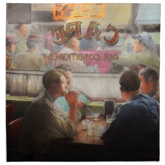 Cafe - Cold drinks with friends 1941 Napkin
