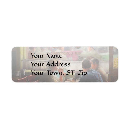Cafe - Cold drinks with friends 1941 Return Address Label