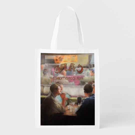 Cafe - Cold drinks with friends 1941 Reusable Grocery Bag