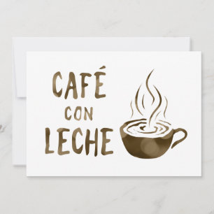 cafe con leche bokeh invitation