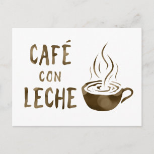 cafe con leche bokeh postcard