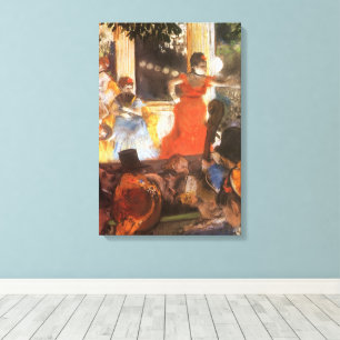 Cafe Concert at Les Ambassadeurs by Edgar Degas Canvas Print