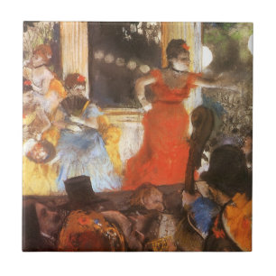Cafe Concert at Les Ambassadeurs by Edgar Degas Ceramic Tile