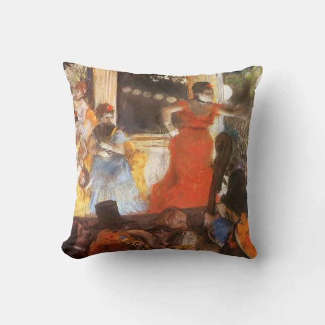 Cafe Concert at Les Ambassadeurs by Edgar Degas Cushion (Front)