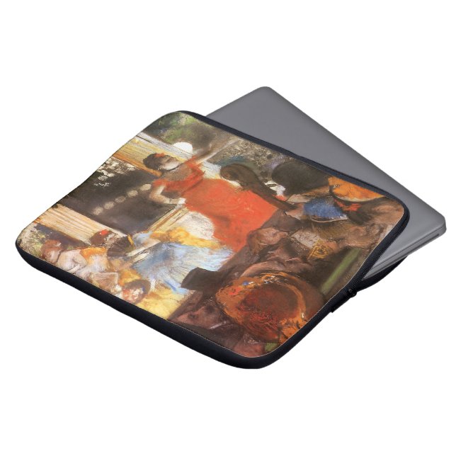 Cafe Concert at Les Ambassadeurs by Edgar Degas Laptop Sleeve (Front Top)