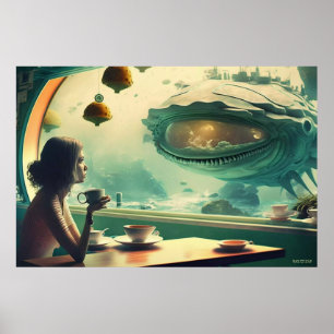 Cafe Corona (With Drawing Board Logo) Poster