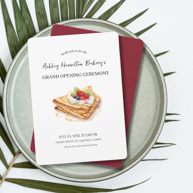 Cafe Crepes Grand Opening Invitation (Creator Uploaded)