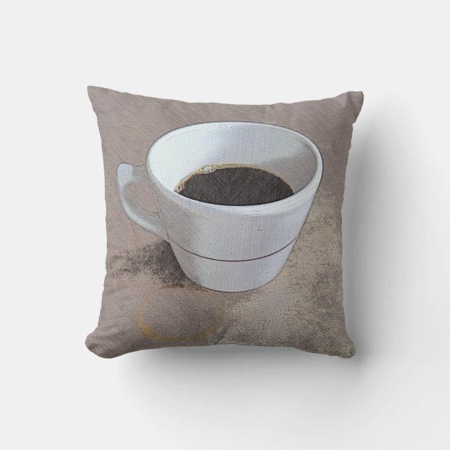 Cafe Cup Pillow (Front)