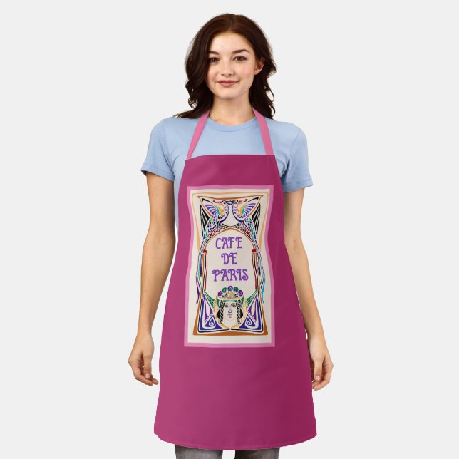 Cafe de Paris Art Nouveau All-Over Print Apron (Worn)