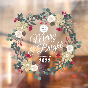 Cafe decals, Merry and bright