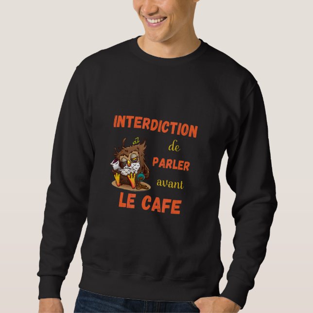 Café Du Morning Difficult Alarm Clock With Owl And Sweatshirt (Front)