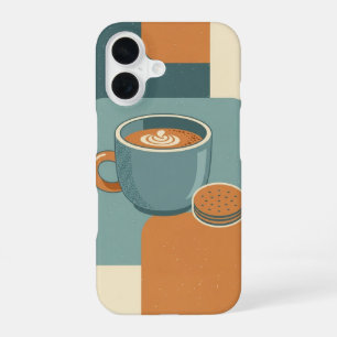 Café et Biscuit Rétro Minimal iPhone 16 Case