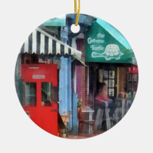Cafe Fells Point MD Ceramic Ornament (Front)