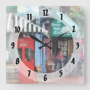 Cafe Fells Point MD Square Wall Clock