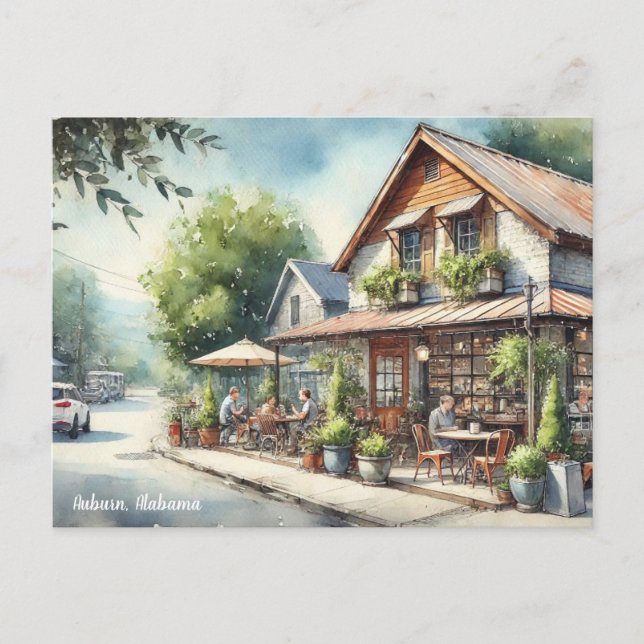 Cafe in Auburn Alabama Postcard (Front)