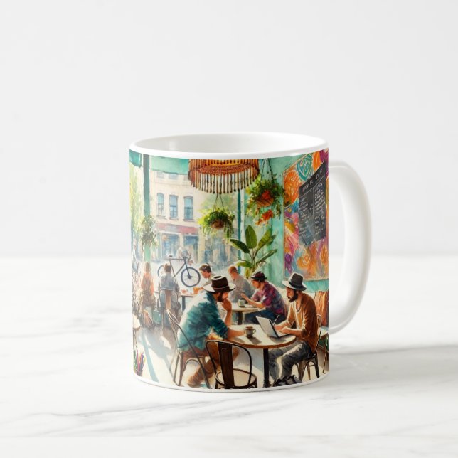 Cafe in Austin  Coffee Mug (Front Right)