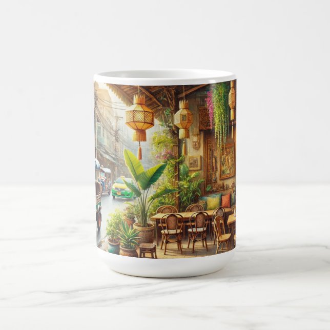 Cafe in Bangkok Thailand Coffee Mug (Center)