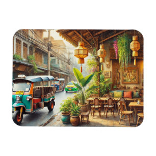 Cafe in Bangkok Thailand Magnet