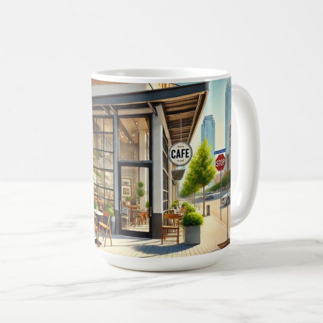 Cafe in Dallas Texas Coffee Mug (Front Right)
