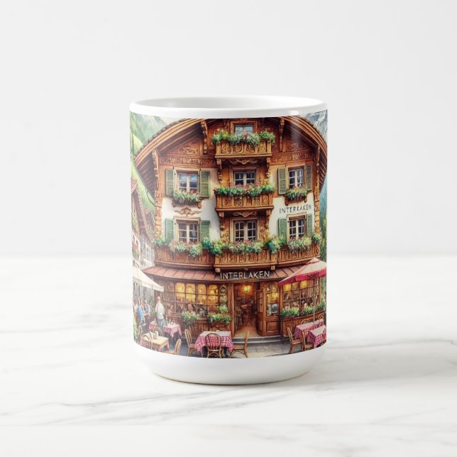 Cafe in Interlaken Switzerland Coffee Mug (Center)