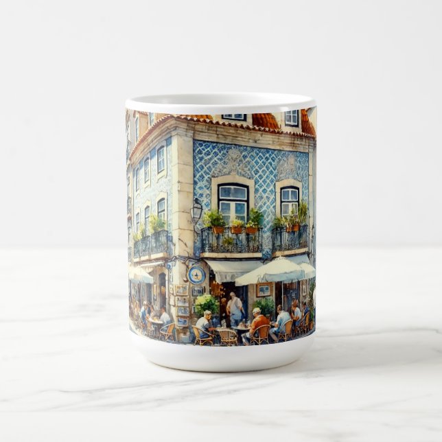 Cafe in Lisbon Belem Coffee Mug (Center)