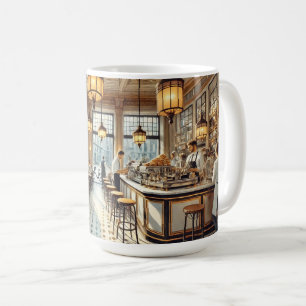 Cafe in Milan Watercolor Painting Mug