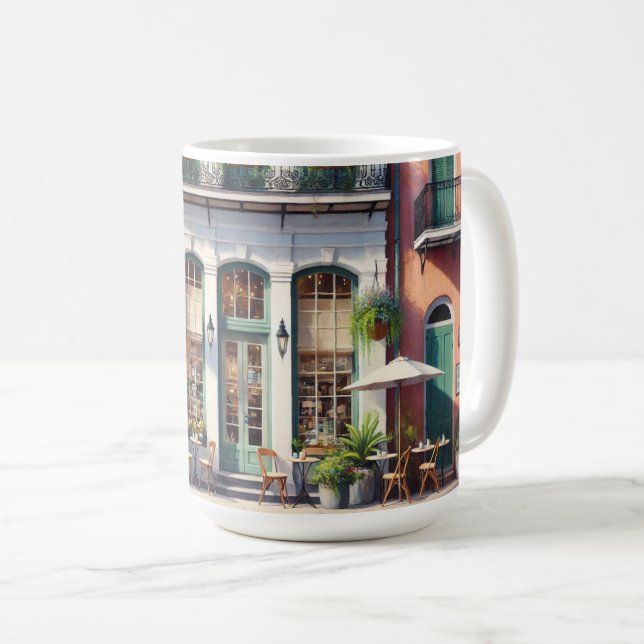 Cafe in New Orleans Louisiana Coffee Mug (Front Right)