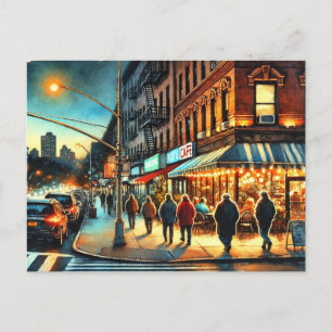 Cafe in New York Bronx Postcard
