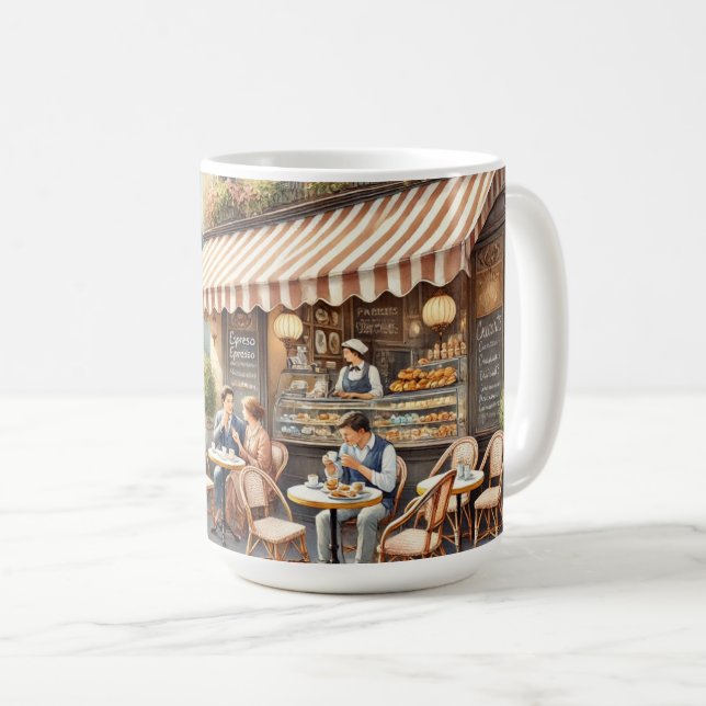 Cafe in Paris France Mug (Front Right)