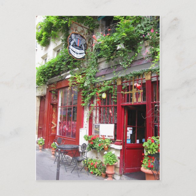 Cafe in Paris Postcard (Front)