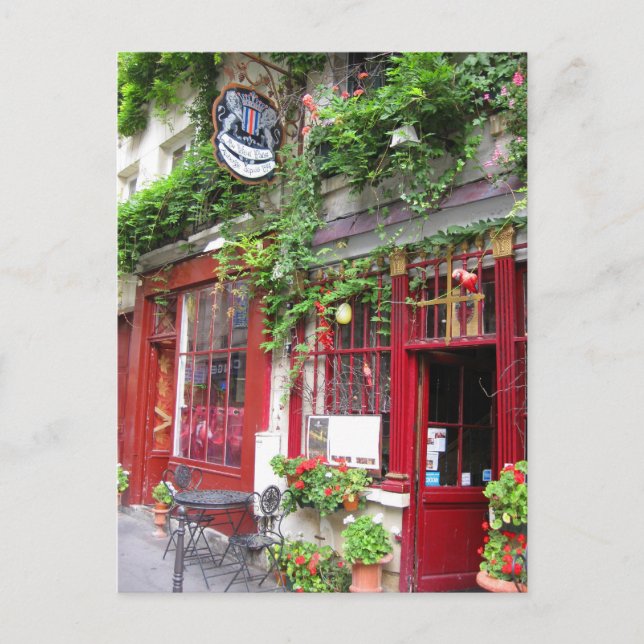 Cafe in Paris Postcard (Front)