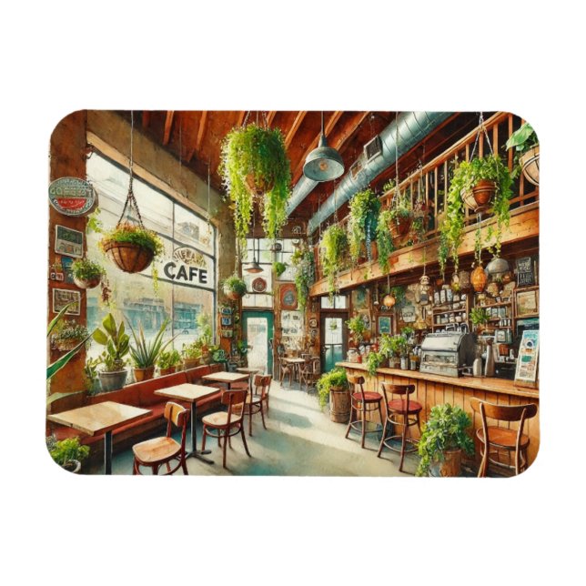 Cafe in Portland Oregon Magnet (Horizontal)