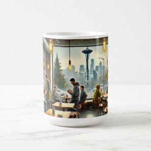 Cafe in Rainy Seattle Coffee Mug