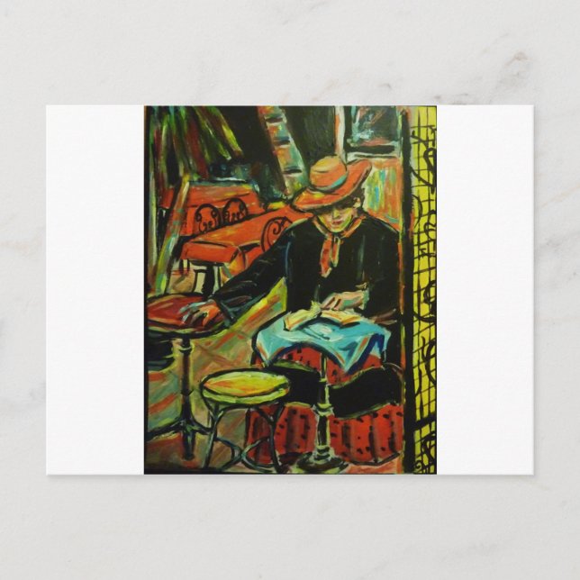 Cafe in the South of France Postcard (Front)