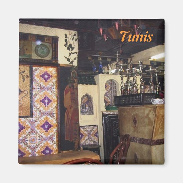 cafe in tunis magnet (Front)