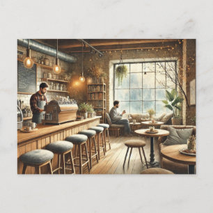 Cafe in Vancouver Mug Postcard