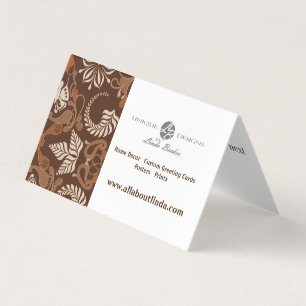 Cafe Latte Customisable Advertising Folded Business Card