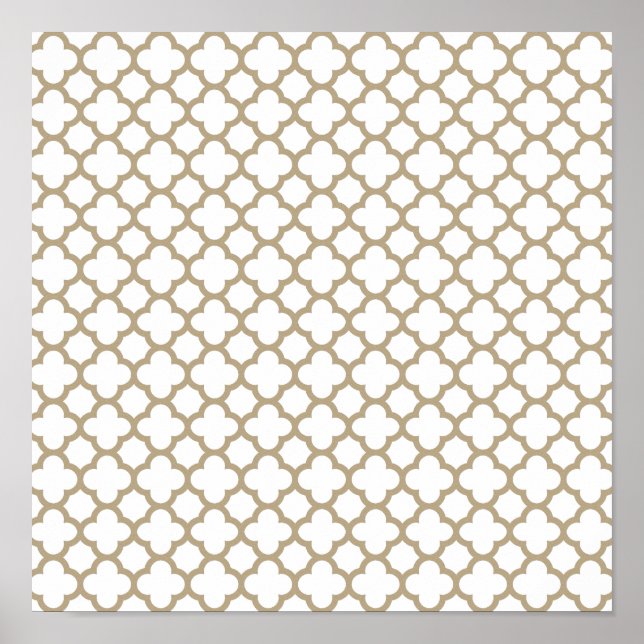 Cafe Latte Quatrefoil Poster (Front)