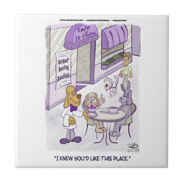 Cafe Le Chien Products Ceramic Tile (Front)
