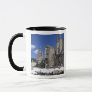 Cafe, Le Palais des Papes, Avignon, Vaucluse, Mug