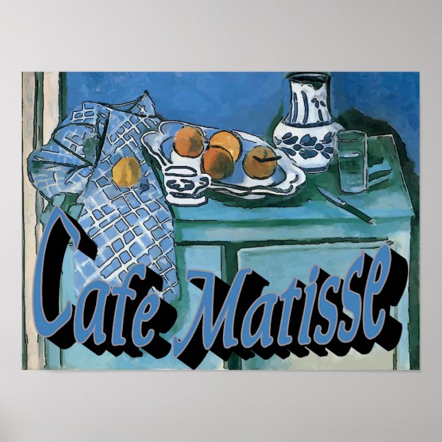 Cafe MAtisse Abstract Poster (Front)