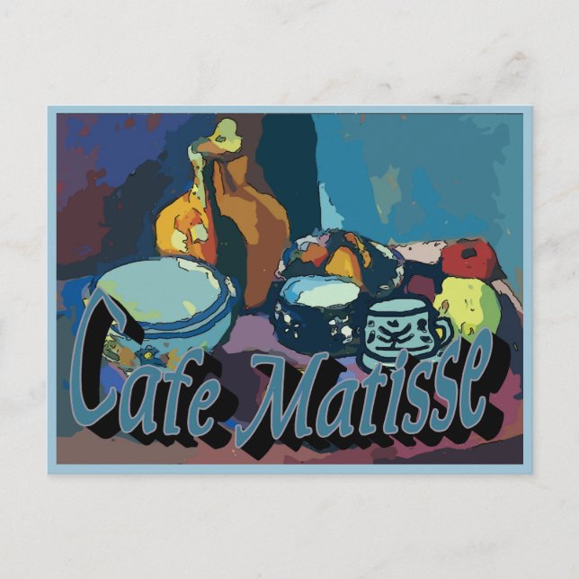 Cafe Matisse Poster Postcard (Front)