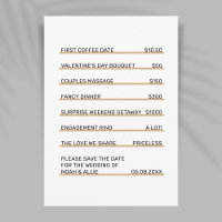 Café Menu Fun Unique Save the Date Invitation