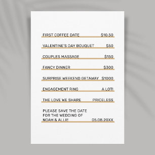 Café Menu Fun Unique Save the Date Invitation