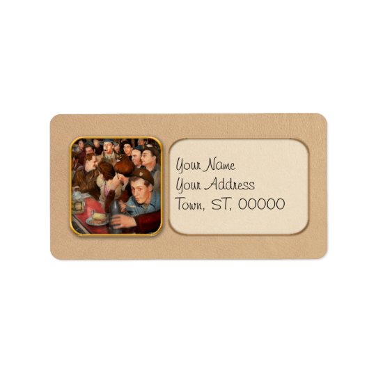 Cafe - Midnight Munchies 1943 Address Label