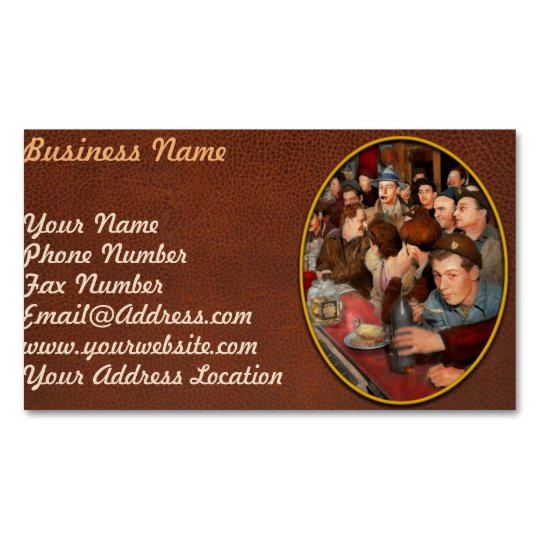 Cafe - Midnight Munchies 1943 Magnetic Business Card