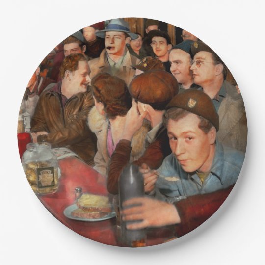 Cafe - Midnight Munchies 1943 Paper Plate