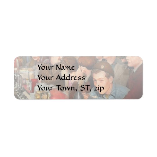 Cafe - Midnight Munchies 1943 Return Address Label