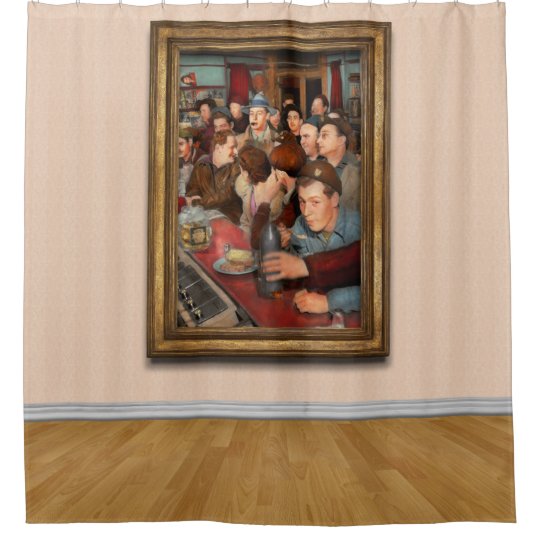 Cafe - Midnight Munchies 1943 Shower Curtain