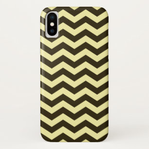 Café Mocha Cream Neutral Chevrons iPhone X Case